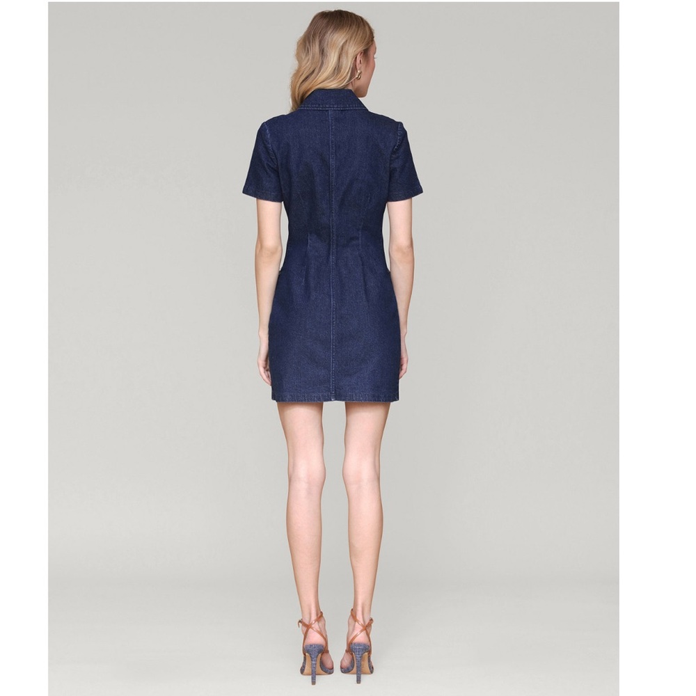Avec Les Filles Navy Denim Mini Dress - Picture 3 of 9